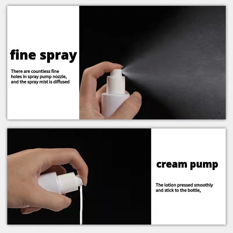 Round flat shoulder frosted glass bottle lotion bottle 20-120ml white CD cream pump cosmetic lotion essence glass sub-bottle
