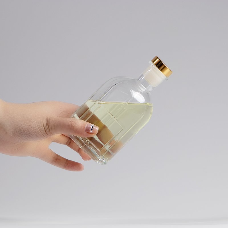 250 ml clear empty unique shaped home glass aroma fragrance reed diffuser bottle