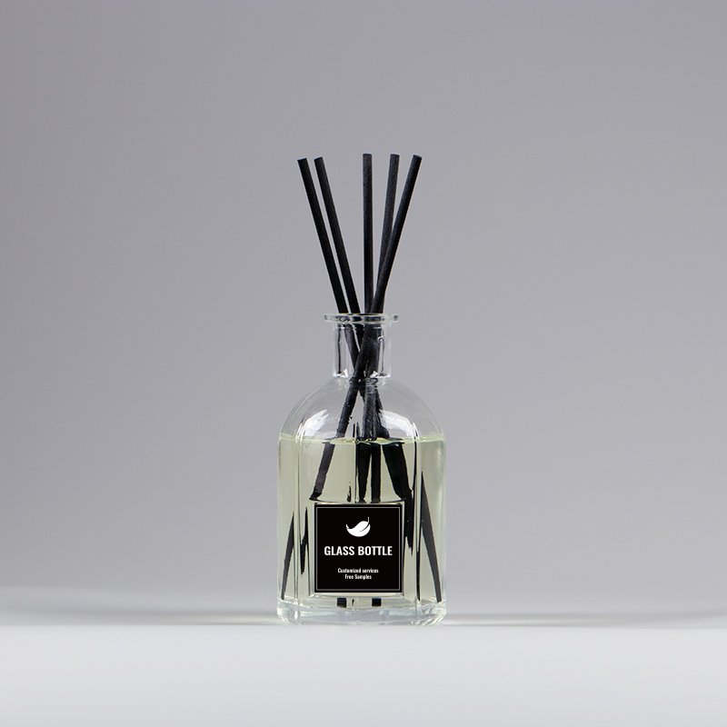 250 ml clear empty unique shaped home glass aroma fragrance reed diffuser bottle