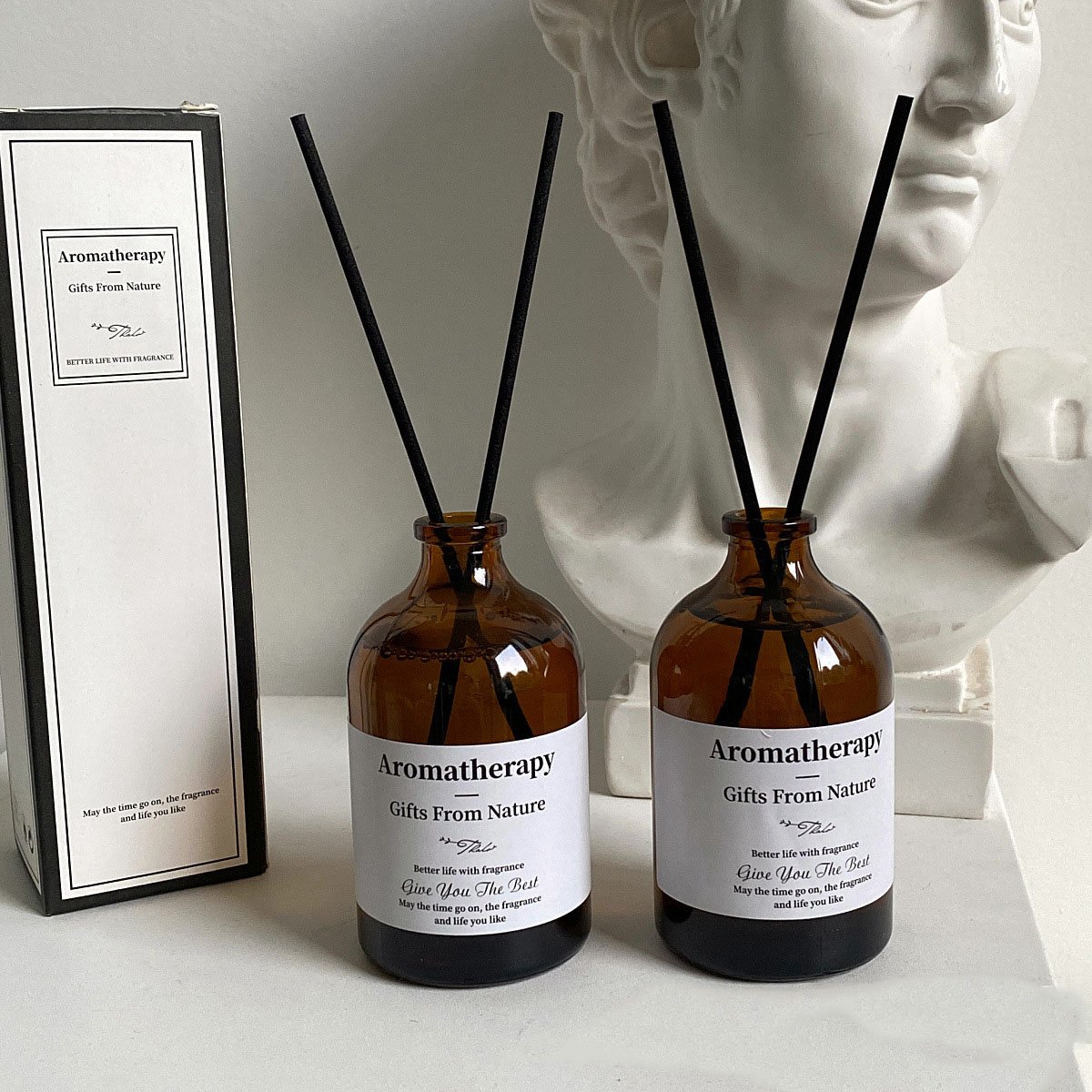 Wholesale brown glass aromatherapy bottle 50ml100ml brown small mouth reagent cosmetic bottle reed diffuser glass bottle