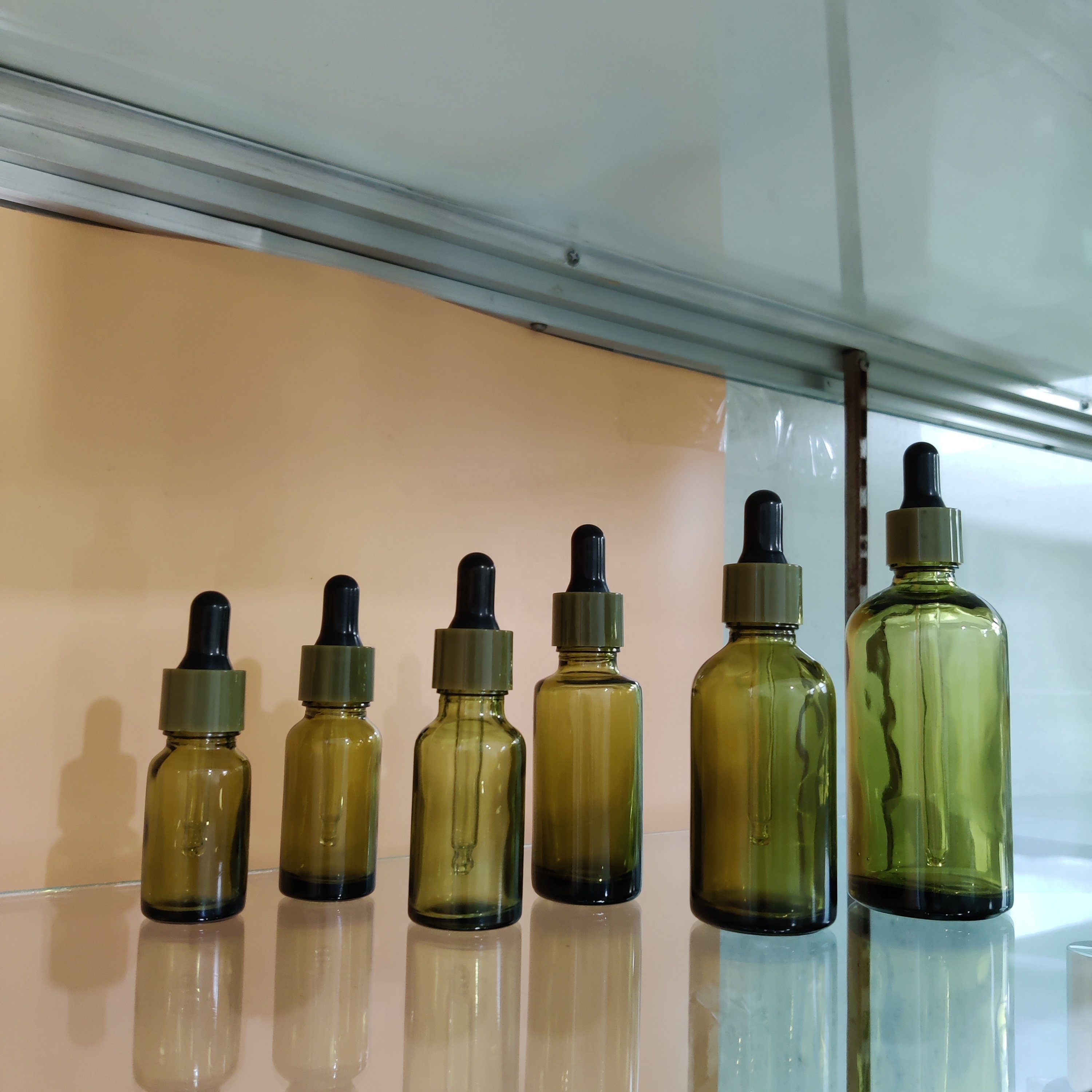 250ml dark green square cooking oil bottle glass olive oil glass bottle with lid