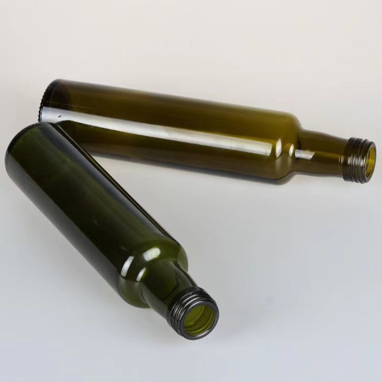Glass Bottle 250 ml 750ml Antique Green Olive Oil Glass Bottle For Cooking Olive Oil