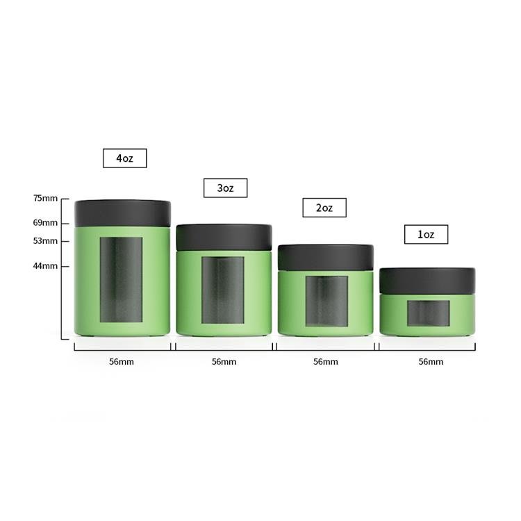 Hot sale custom 3.5gram flower packaging glass jar smell proof flower storage container child proof glass bottles with window