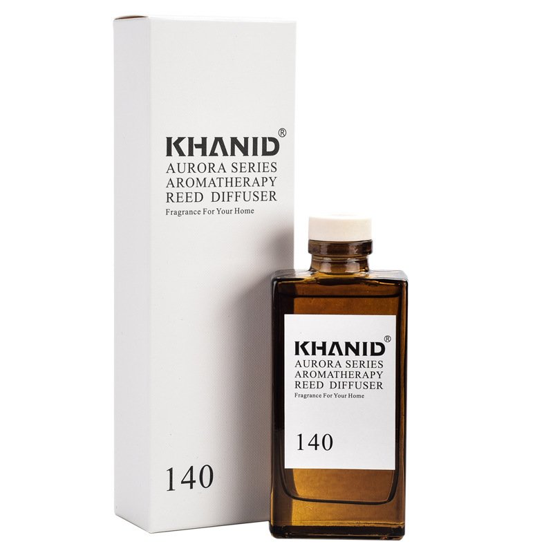 High Quality 50ml 100ml 150ml Square Amber Home Fragrance Reed Diffuser Glass Bottle with glass lid