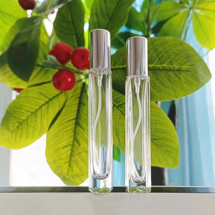 top quality portable 10ml round shape atomizer spray glass perfume bottle with screw cap