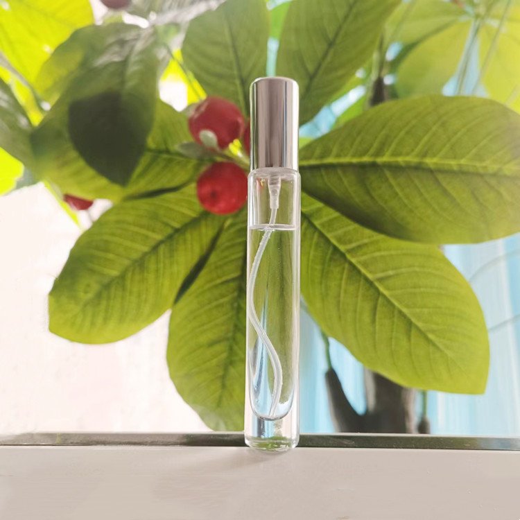 top quality portable 10ml round shape atomizer spray glass perfume bottle with screw cap