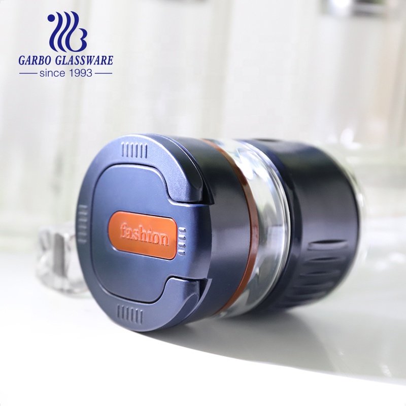 Wholesale High Quality Sport Bottle Customized Logo Heat Resistant High Borosilicate Double Walled Insulated Glass Water Bottle