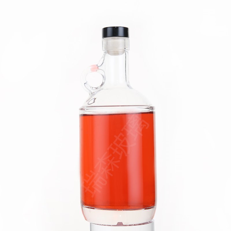 Frosted glass vodka bottle 375ml 700ml 750ml cylinder square liquor spirits glass bottles