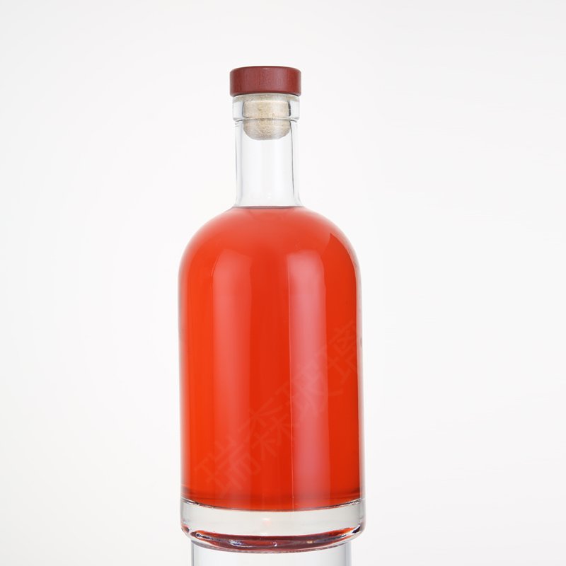 Frosted glass vodka bottle 375ml 700ml 750ml cylinder square liquor spirits glass bottles