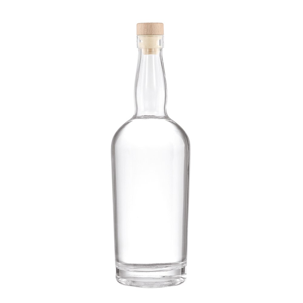 Premium empty cylinder spirit glass 750ml whisky vodka liquor bottle frosting wine glass bottle wholesale
