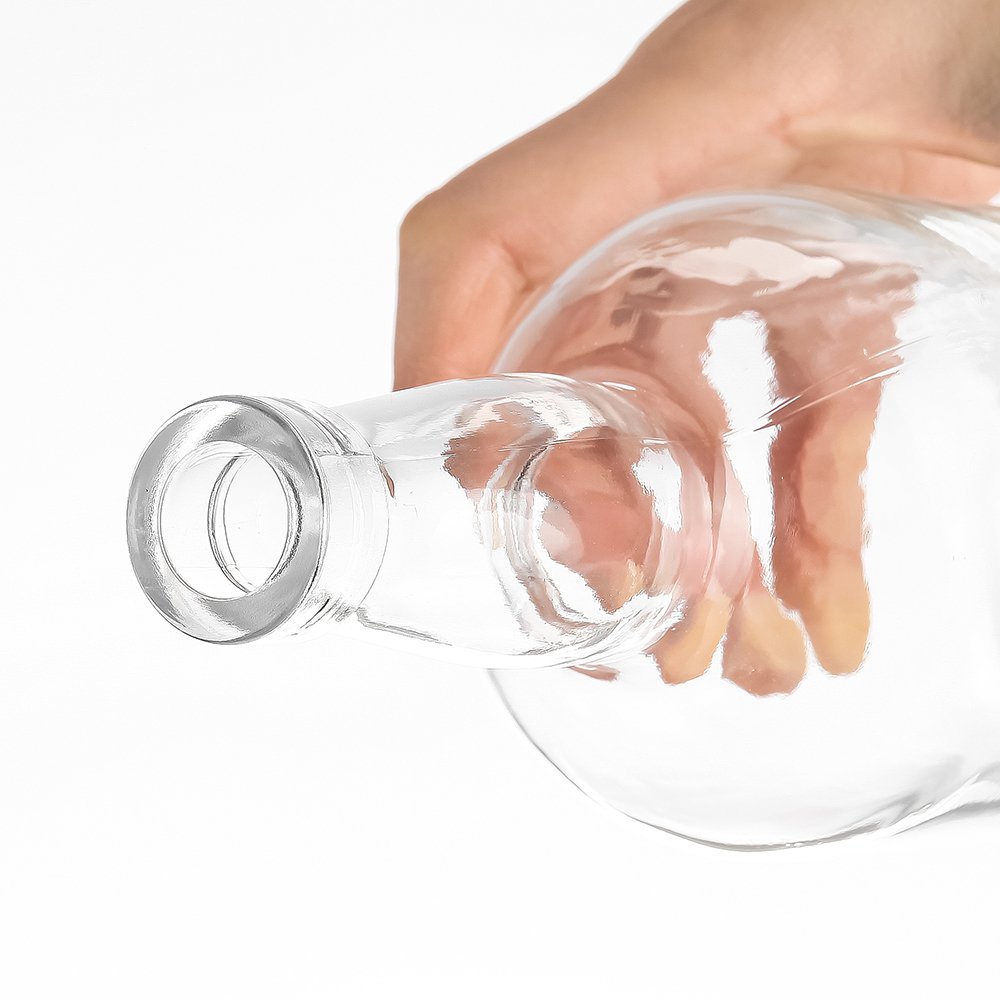 Premium empty cylinder spirit glass 750ml whisky vodka liquor bottle frosting wine glass bottle wholesale