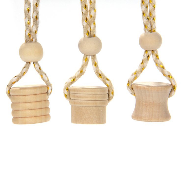 Custom Logo 8Ml 10Ml New Design Car Pendant Replacement Car Perfume Diffuser Bottles With Wooden Hanging