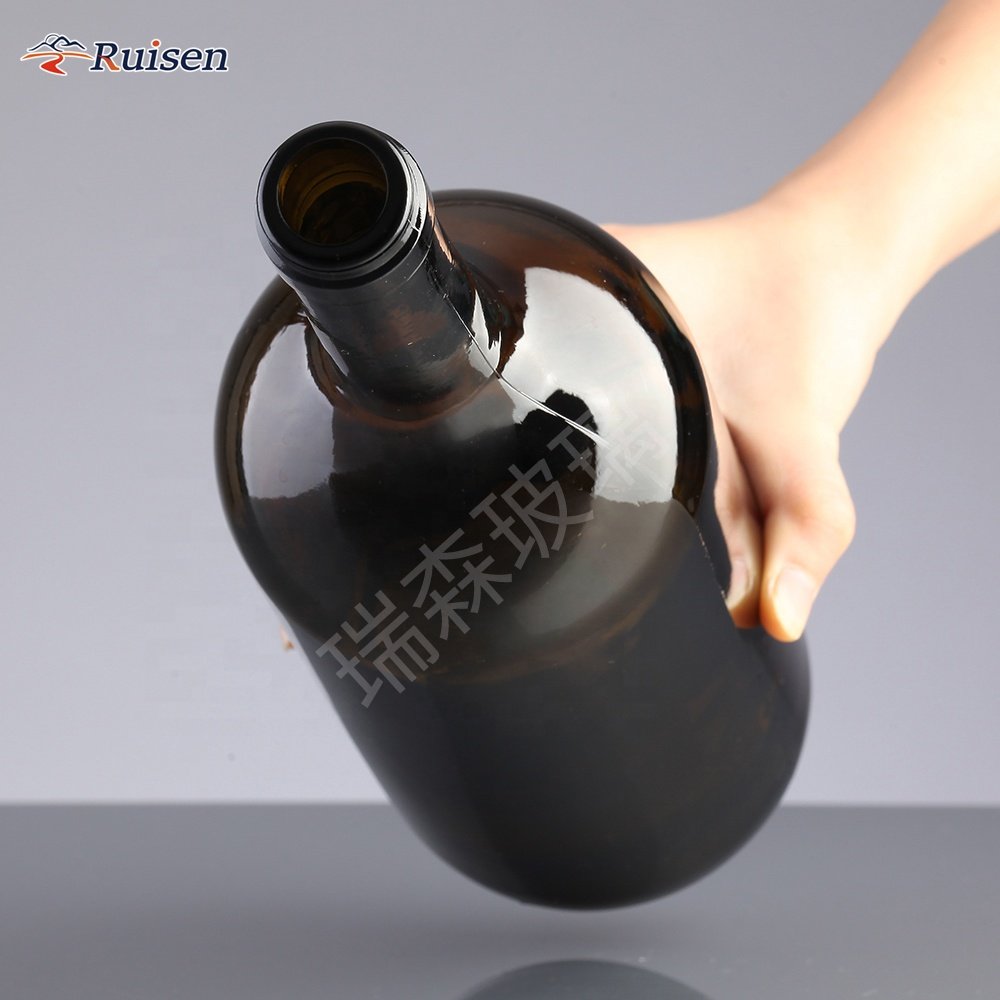 Large Capacity 1000ML Wine Glass Bottle With Thick Bottom And Large Capacity Glass Bottle