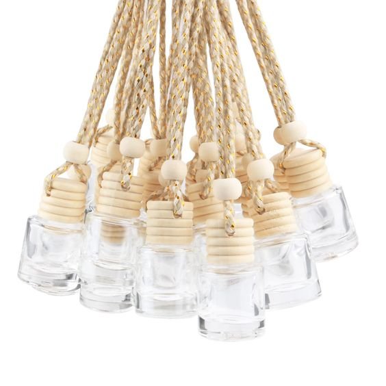 Empty 5Ml 8Ml 10Ml Glass Car Air Freshener Perfume Bottles Car Diffuser Bottles Mini Hanging Car Perfume Glass Bottles
