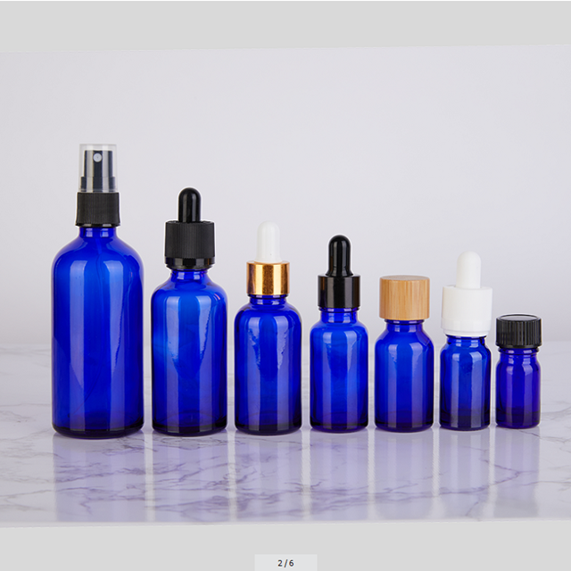 5ml 10ml 15ml 20ml 30ml 50ml 100ml Blue Green Amber Clear Glass Cosmetic Toner And Perfume Bottle With Mist Spray Pump