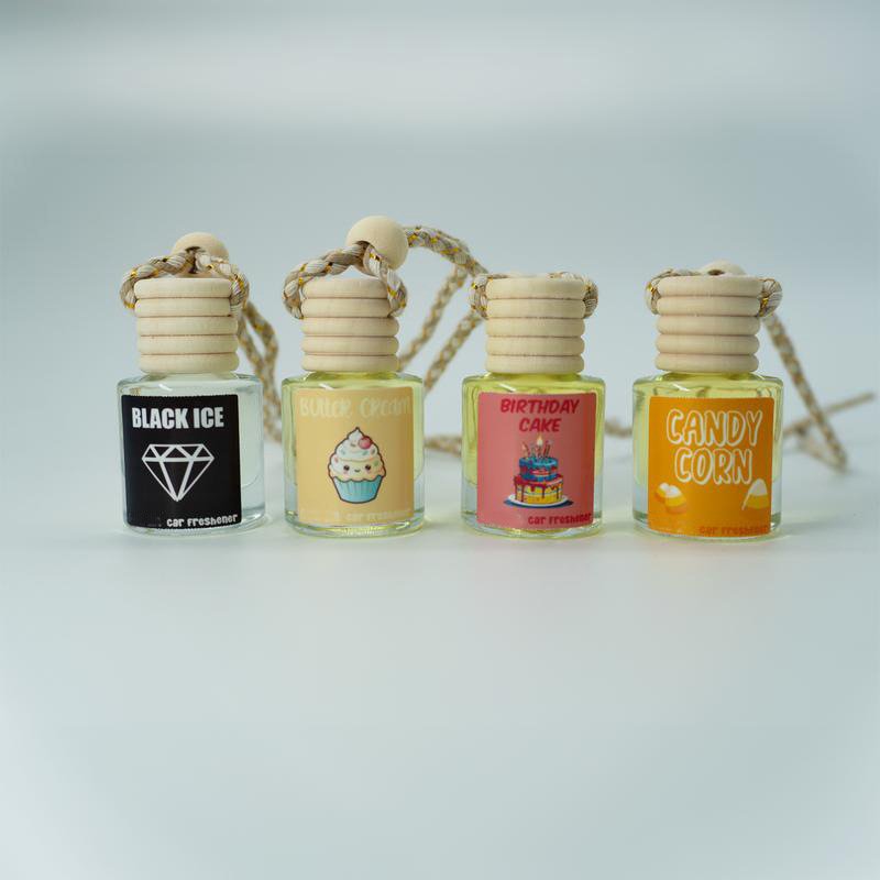 Tik Tok Hot Selling Car Air Decor Fragrance Perfume Accessories Scent Popular Hanging Pendant Glass Bottle Car Freshener