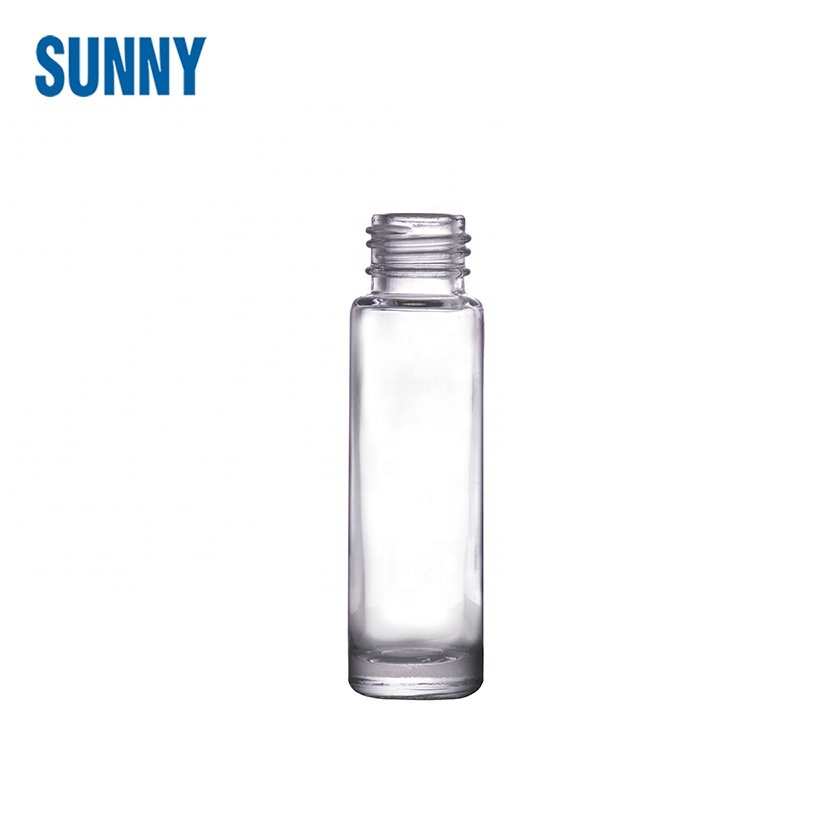 10ml clear steel roller ball perfume glass bottle roll on bottle with plastic cap