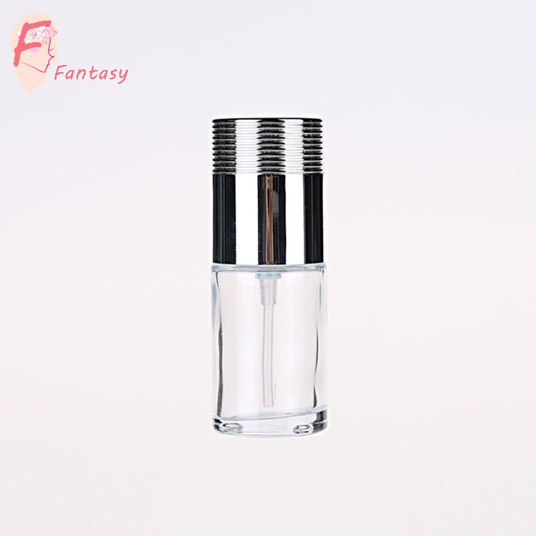elegant frosted glass bottle packaging set glass lotion bottle with gold pump, sprayer 30ml 50ml cream jar container