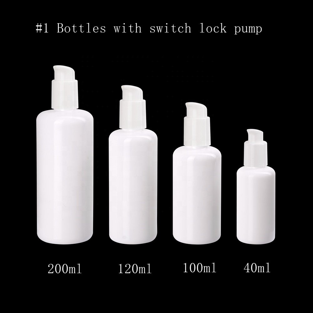 opal glass bottles 200ml empty cosmetic bottles 40ml 100ml 120ml glass serum bottles and 50ml cream jars for cosmetic