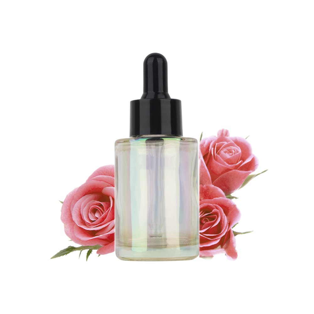 30ml dropper electroplate rainbow gift with different sizes of essential oils glass bottle