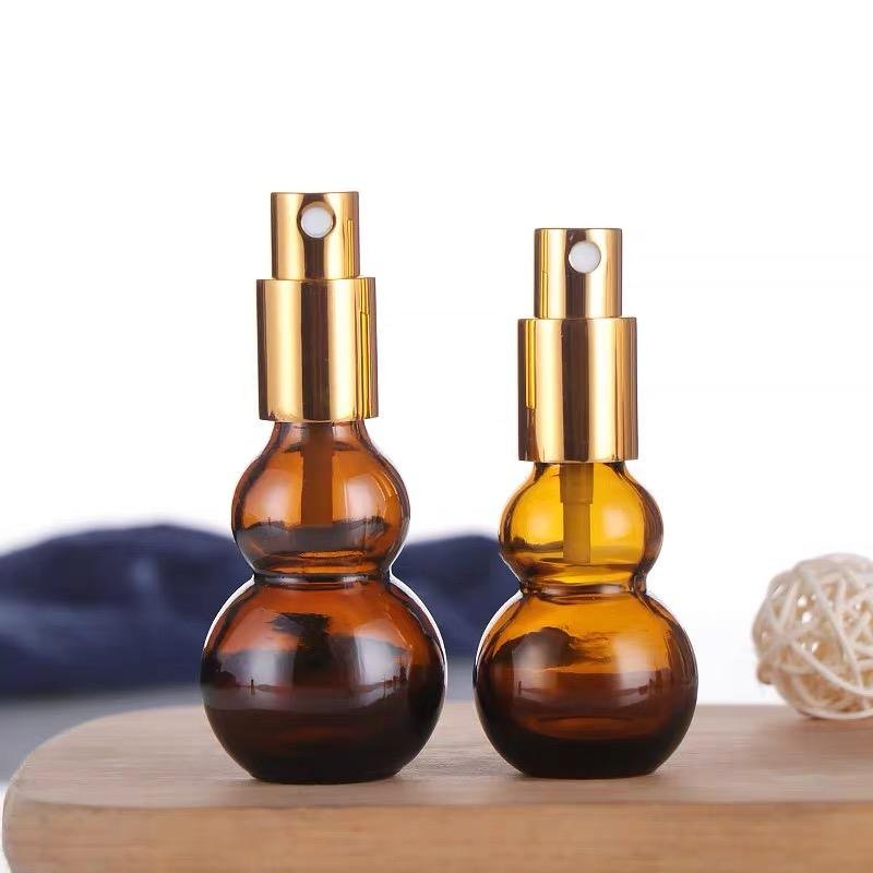 10ml 20ml 30ml 50ml 100ml Double gourd unique shape Glass Dropper Bottle amber Essential Oil Glass Bottles