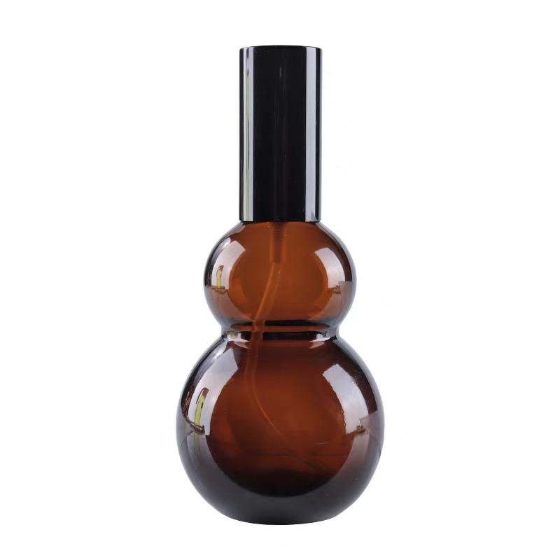 10ml 20ml 30ml 50ml 100ml Double gourd unique shape Glass Dropper Bottle amber Essential Oil Glass Bottles