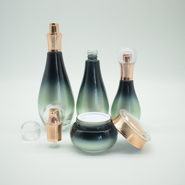 Best Luxury Modern 120ml Glass Bottle Set for Skin and Essential Oil High Quality 50g Cosmetic Packaging Cheap