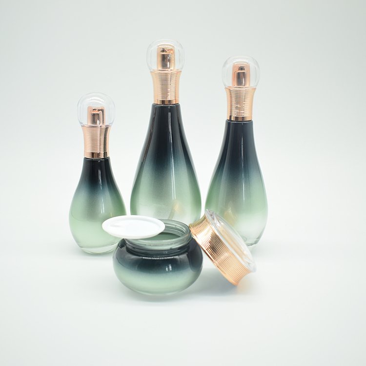Best Luxury Modern 120ml Glass Bottle Set for Skin and Essential Oil High Quality 50g Cosmetic Packaging Cheap
