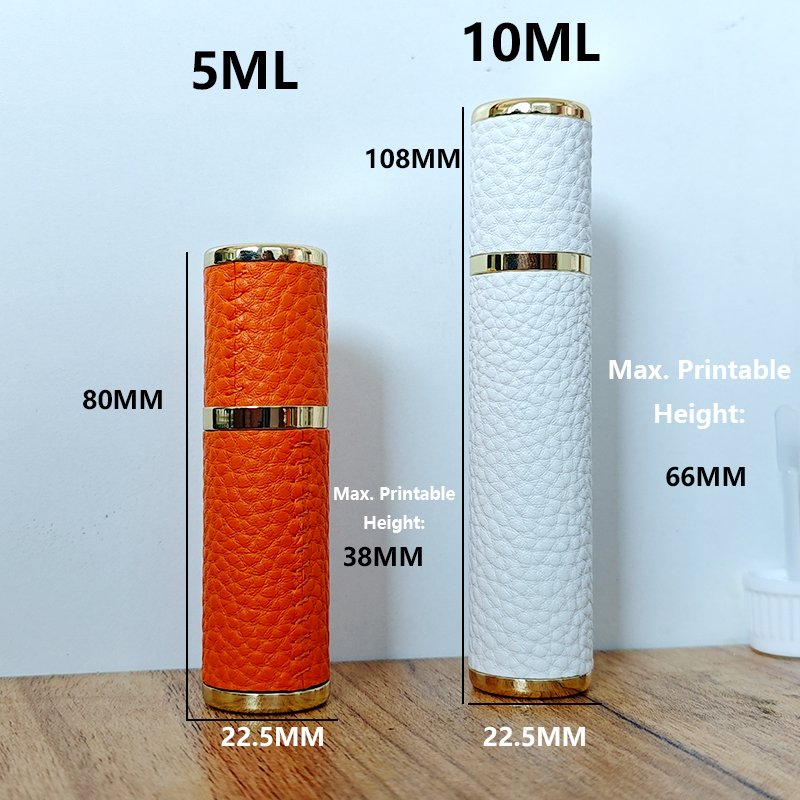 2022 Unique Custom Mini Perfume Glass Bottle 5ml 10ml Handwork Refillable Spray Leather Premium Perfume Bottle