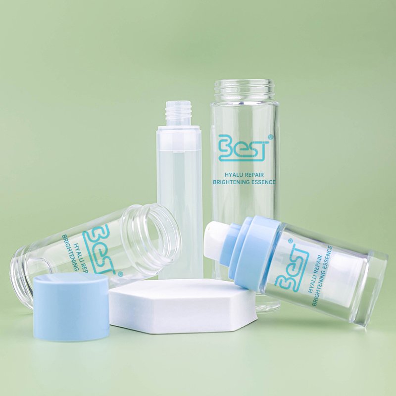 Newest Cosmetic Packaging Airless Glass Bottle Recyclable Lotion Skin Care Set China Pump Screen Printing 15ml 30ml 50ml 5000pcs