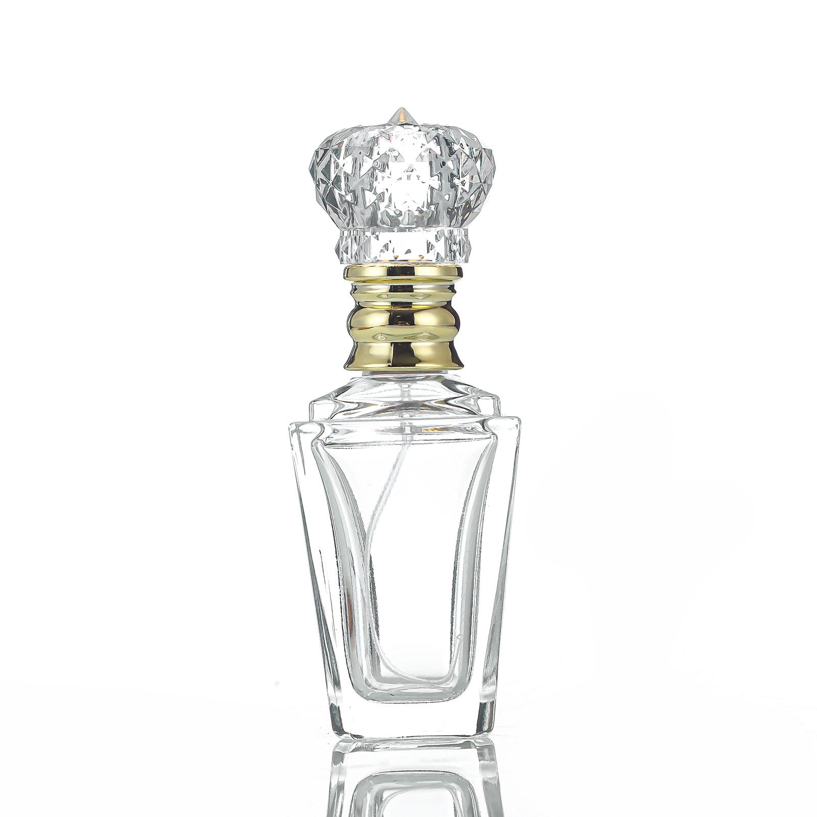 custom made luxury clear glass bottles with lids 50ml100ml mini glass perfume bottles Round empty Fragrance glass spray bottle