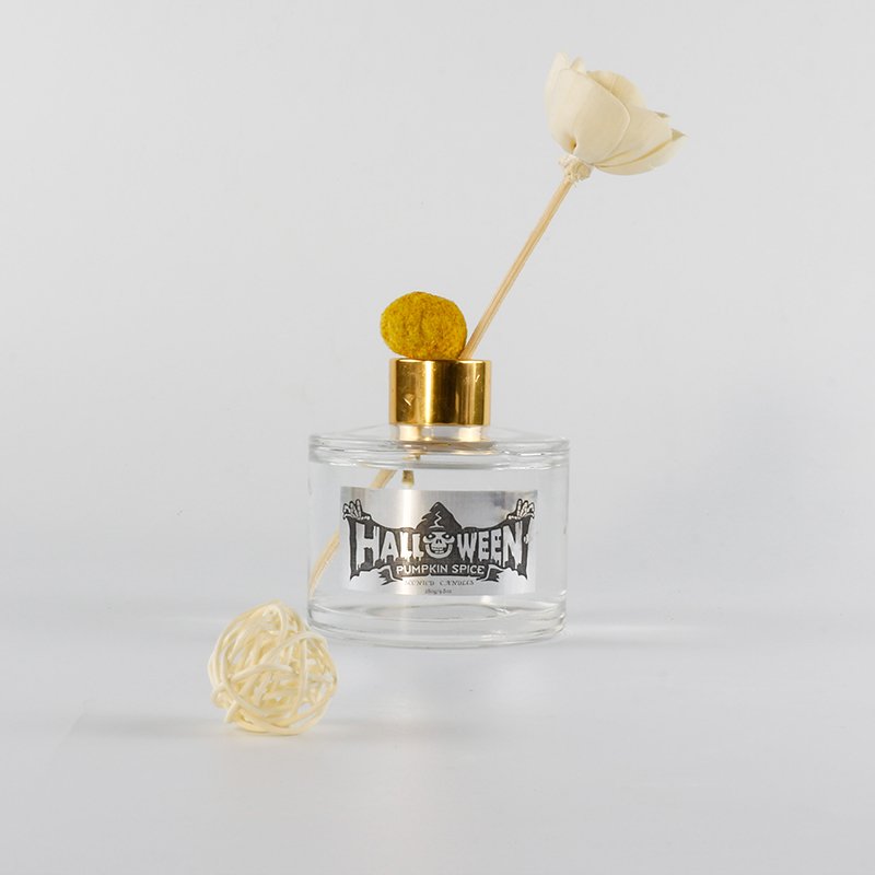 R100 50ml 100ml round reed diffuser bottle home fragrance perfume diffuser gift set