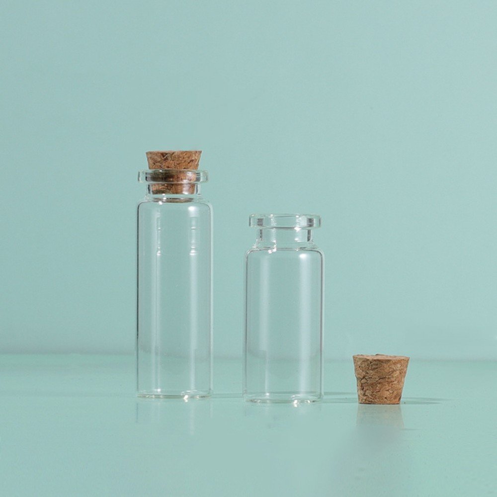Mini Glass Bottles Clear Drifting Bottles Small Wishing Bottles With Cork Stoppers For Wedding Birthday Party Glass Jars