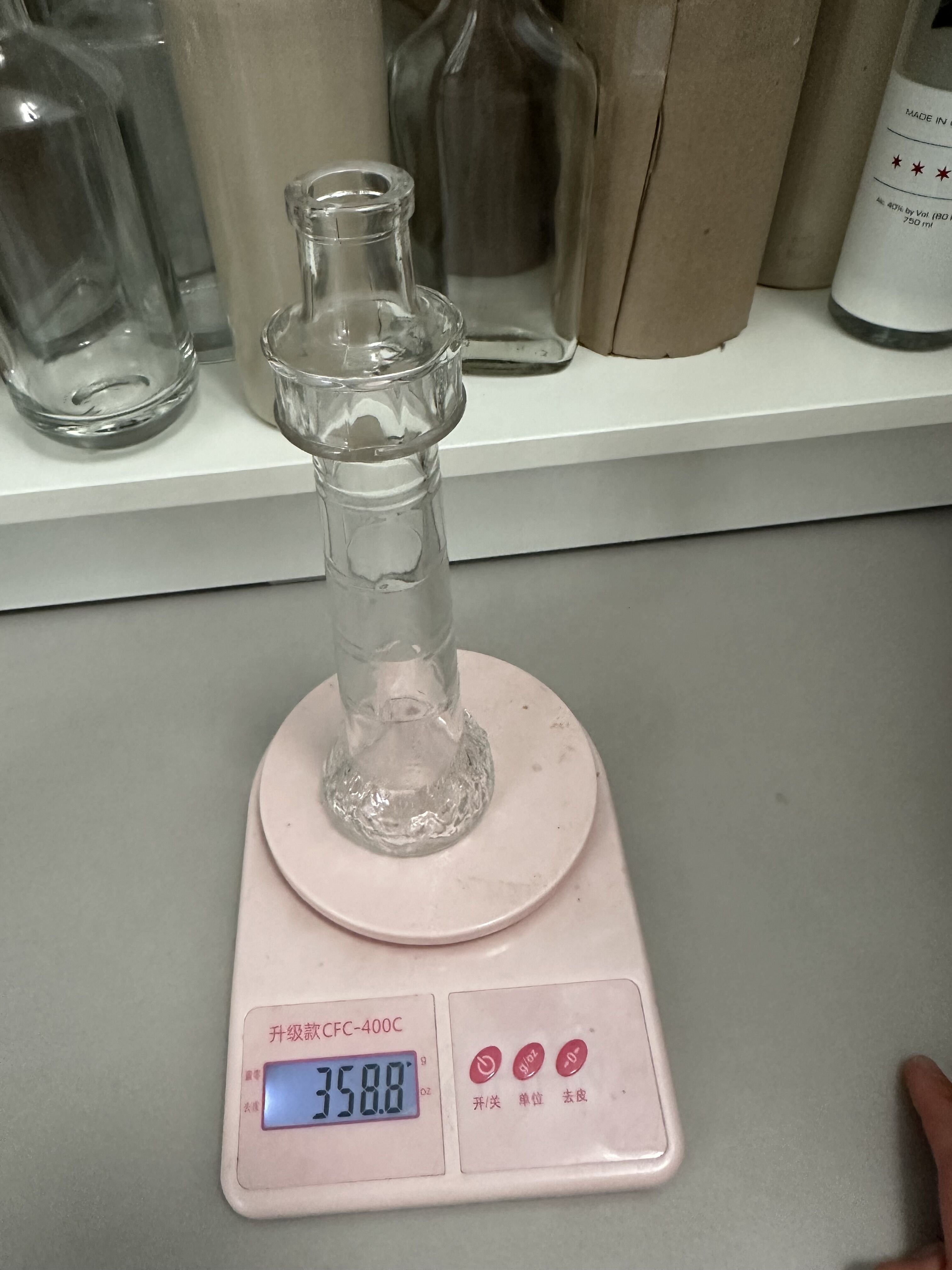 200ML CLEAR GLASS BOTTLE LIGHTHOUSE