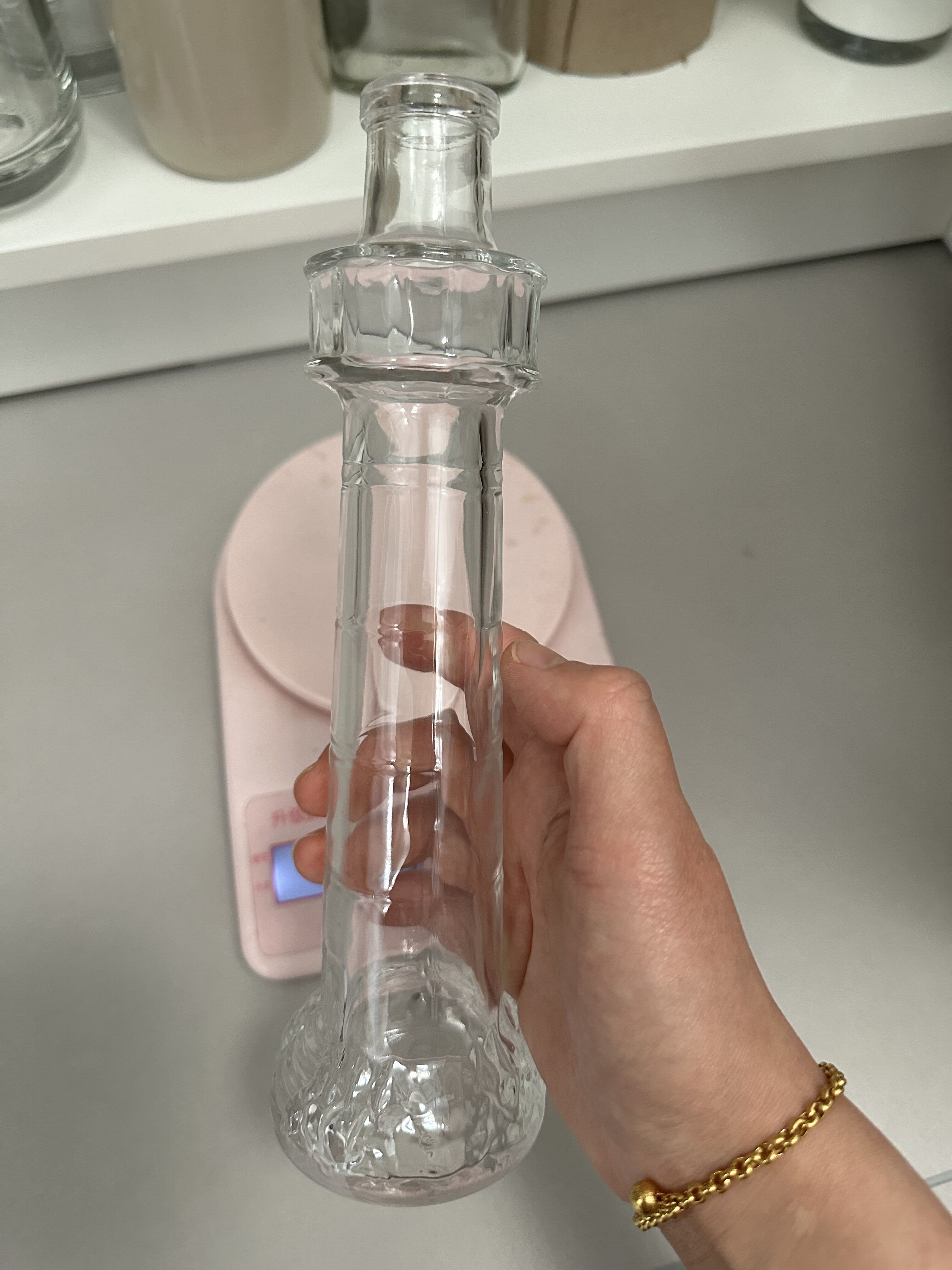 200ML CLEAR GLASS BOTTLE LIGHTHOUSE