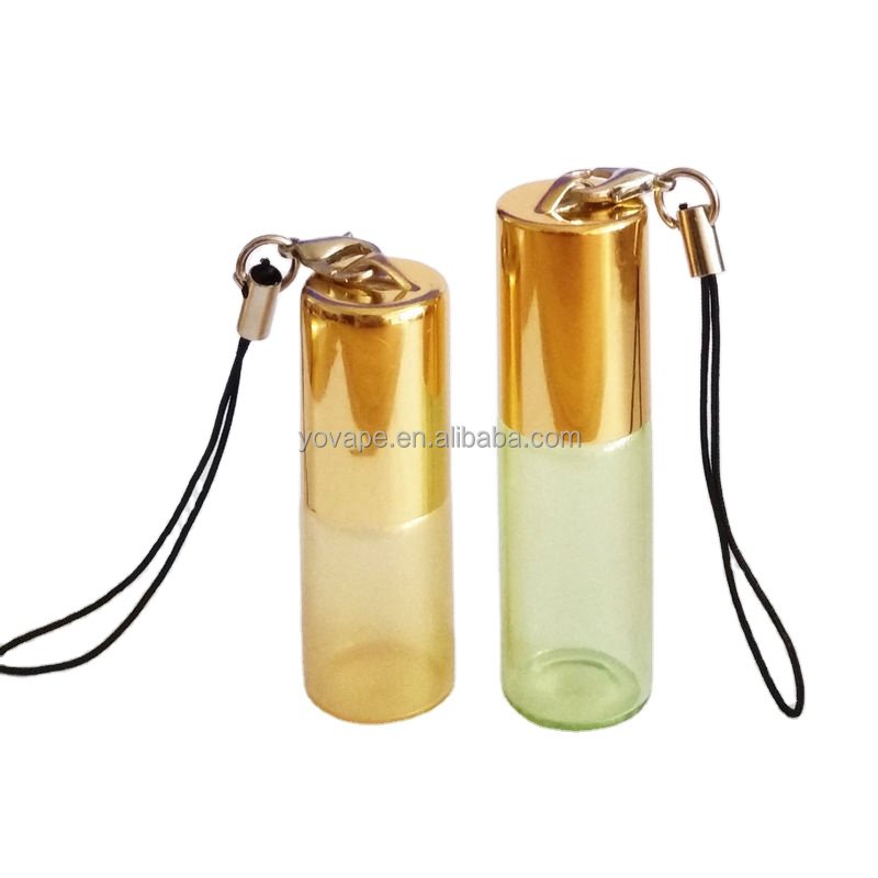 Colorful roller bottle 3ml 5ml 5 ml 10ml Mini Travel Sample Essential Oil Attar Perfume Musk Roll on Glass Bottles With Keychain