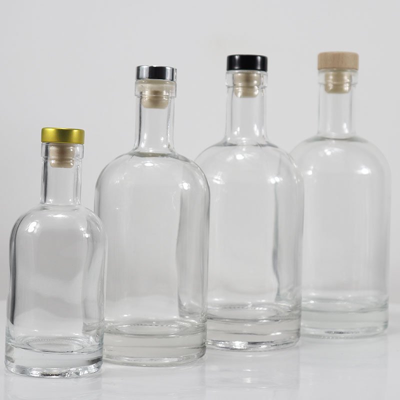 Liquor Bottle 500ml 700ml 750ml 1000ml Nordic Gin Whisky Vodka Spirit Glass Bottle for Liquor