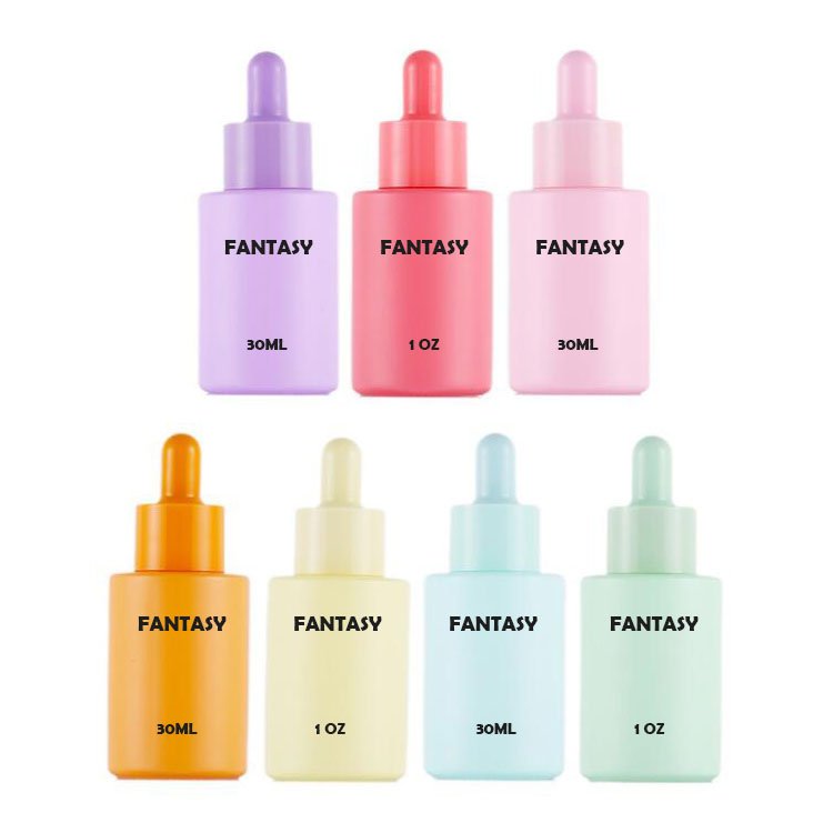Frosting Custom Color Glass Dropper Bottles Essential Oil Perfume Glass Bottle For Cosmetic Packaging