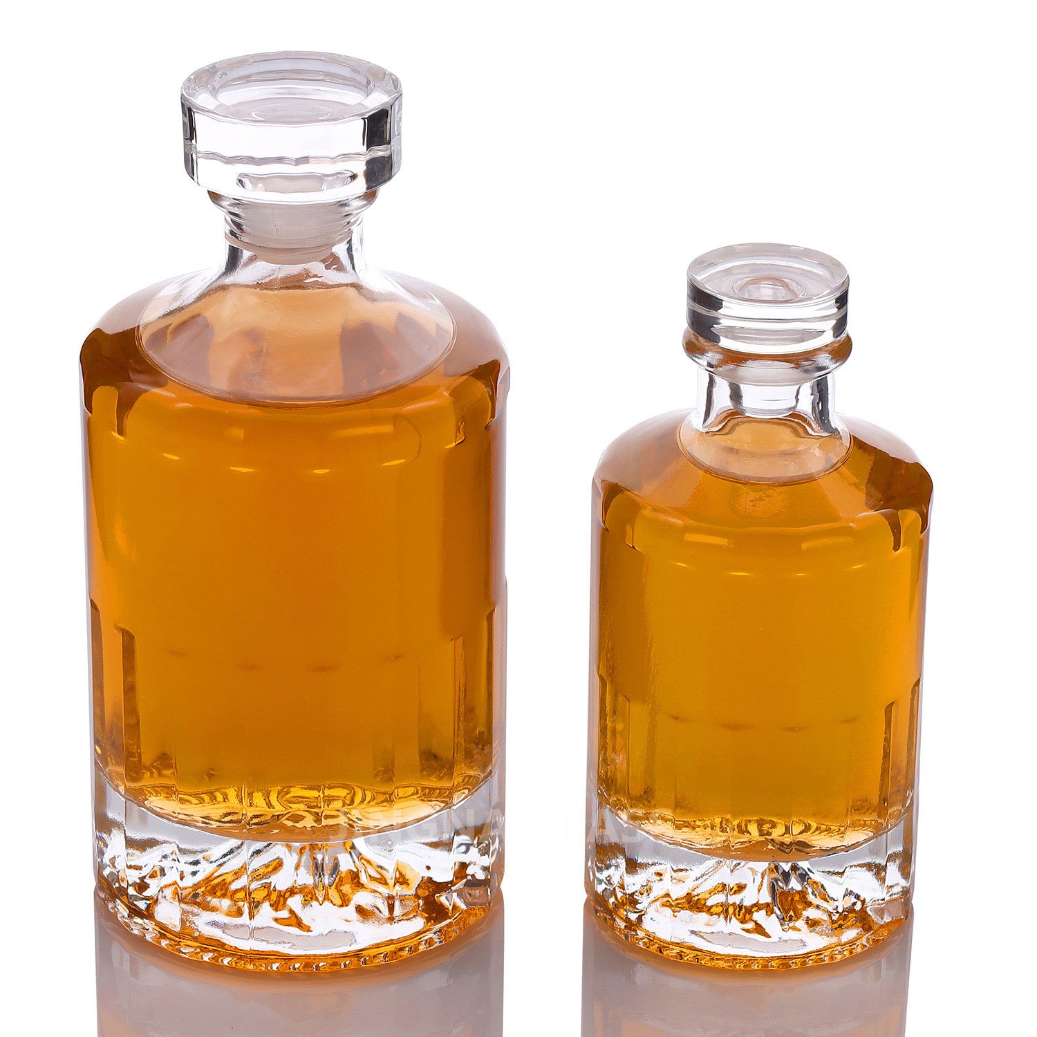 JINGNA Mountain bottomed liquir mezcal glass wine bottle 700ml 750ml vodka whiskey bottle