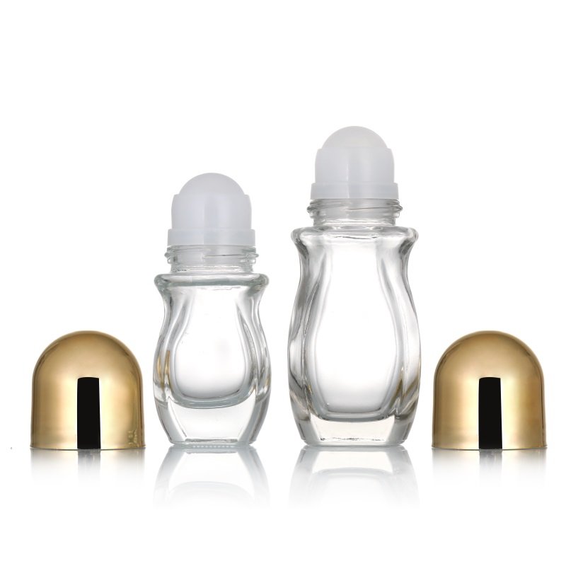 50ml clear roll on glass bottle 30ml perfume oil clear glass bottle with roll on