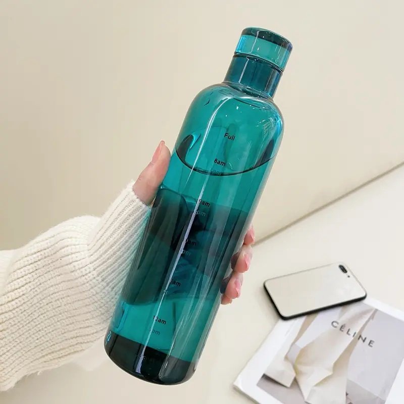 wholesale New design glass bottles cups with scale 500ml 700ml bottles for water liquor wine beverage with stopper