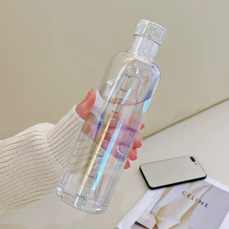 wholesale New design glass bottles cups with scale 500ml 700ml bottles for water liquor wine beverage with stopper