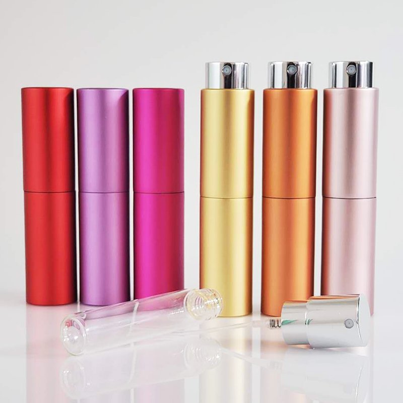 5ml 8ml 10ml 15ml 20ml Unique Shape Empty Private Label Travel Easy-fill Perfume Atomizer Bottle With Funnel
