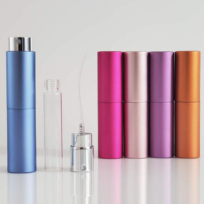 5ml 8ml 10ml 15ml 20ml Unique Shape Empty Private Label Travel Easy-fill Perfume Atomizer Bottle With Funnel