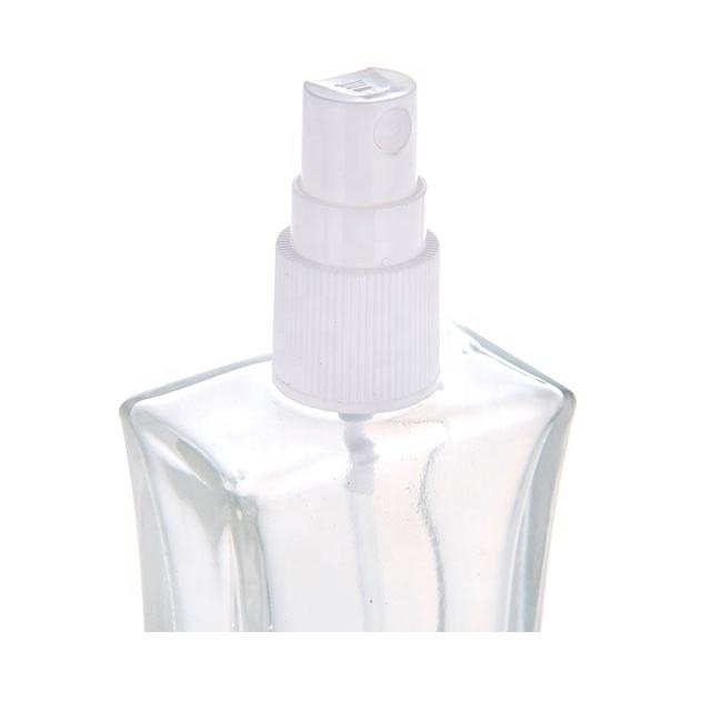 Spray Perfume Bottle PUMP Sprayer Transparent Square Empty Glass New Design Fancy Luxury Cosmetic Screen Printing BS 50pcs