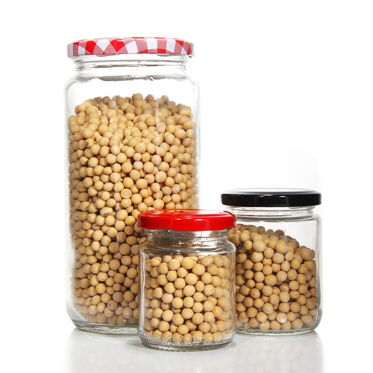 4oz 6oz 8oz 10oz 12oz Canning Mason Jars Wooden Lid Large Glass Jar With Screw Top Lid