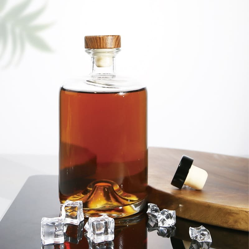 Transparent 750ml Glass Bottles for Whiskey