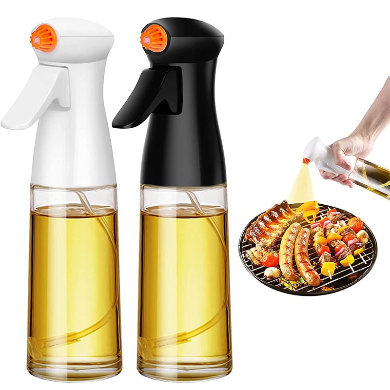 Portable reusable empty Leak-proof glass cooking tools olive oil bottles with spray