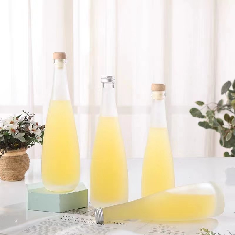 High Quality Milk Beverage Juice Transparent Glass Bottle With Round Mouth 750ml Glass Bottle