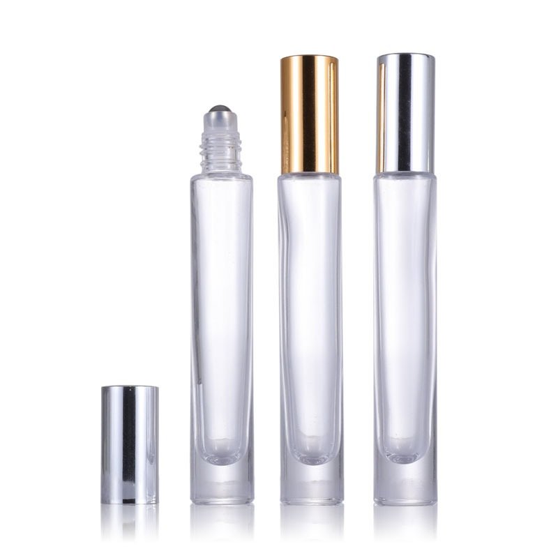 square or round shape thick bottom transparent 5ml 10ml 15ml roll on glass bottle for essential oils perfume